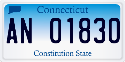 CT license plate AN01830