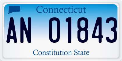 CT license plate AN01843