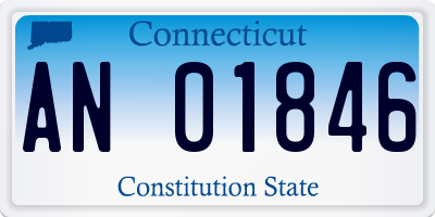 CT license plate AN01846