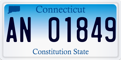 CT license plate AN01849
