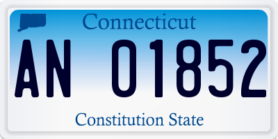 CT license plate AN01852