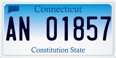 CT license plate AN01857