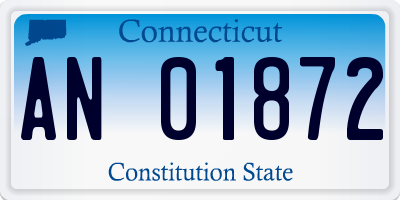 CT license plate AN01872