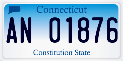 CT license plate AN01876