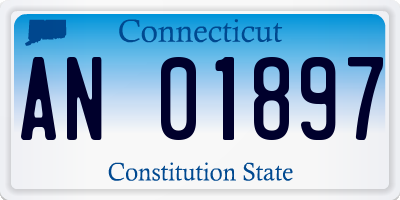 CT license plate AN01897