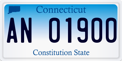 CT license plate AN01900