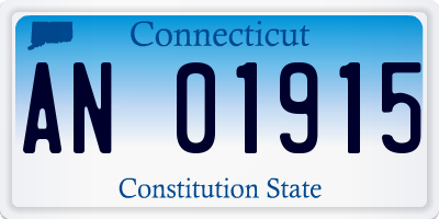 CT license plate AN01915