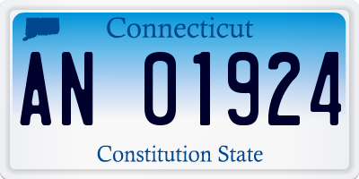 CT license plate AN01924