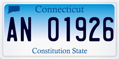 CT license plate AN01926