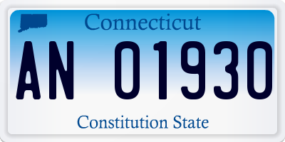 CT license plate AN01930