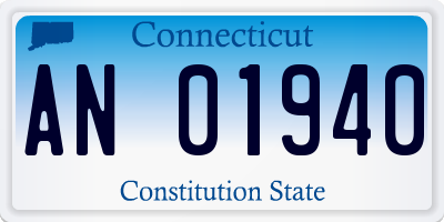 CT license plate AN01940