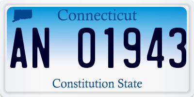 CT license plate AN01943