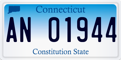 CT license plate AN01944