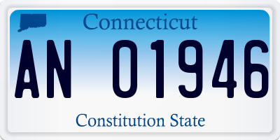 CT license plate AN01946