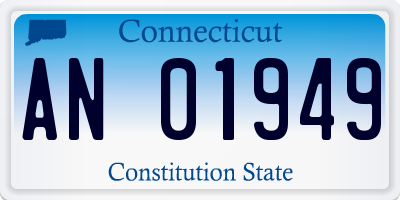 CT license plate AN01949