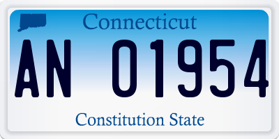 CT license plate AN01954