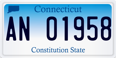 CT license plate AN01958