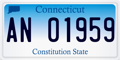 CT license plate AN01959