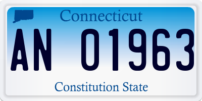 CT license plate AN01963
