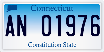 CT license plate AN01976