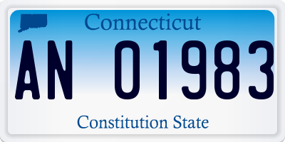 CT license plate AN01983