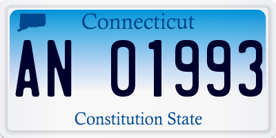 CT license plate AN01993