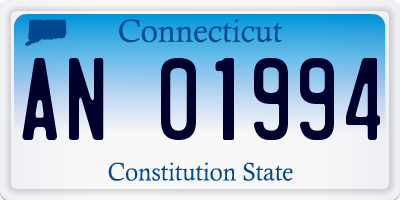 CT license plate AN01994