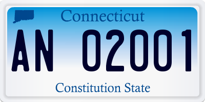 CT license plate AN02001