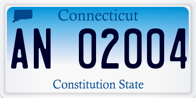 CT license plate AN02004