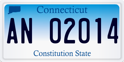 CT license plate AN02014