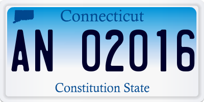 CT license plate AN02016