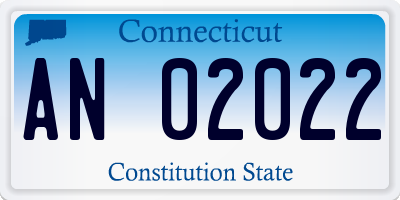 CT license plate AN02022