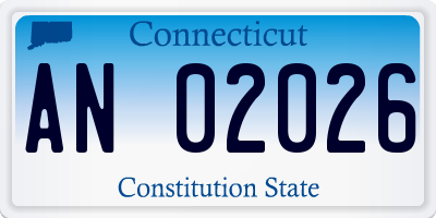 CT license plate AN02026