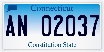 CT license plate AN02037