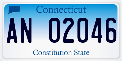 CT license plate AN02046