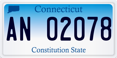 CT license plate AN02078