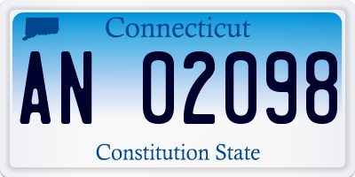 CT license plate AN02098