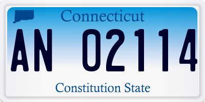 CT license plate AN02114