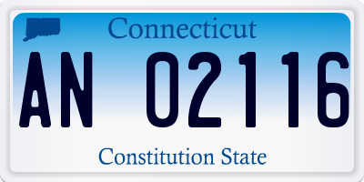CT license plate AN02116