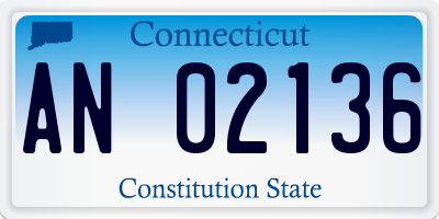 CT license plate AN02136
