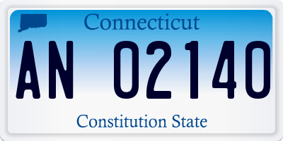 CT license plate AN02140