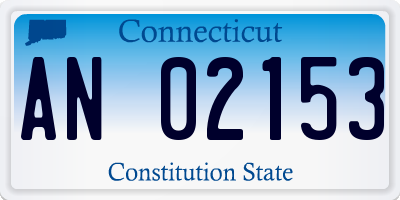 CT license plate AN02153