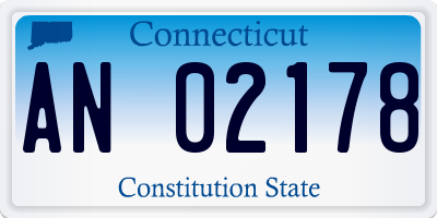 CT license plate AN02178