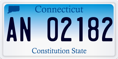 CT license plate AN02182