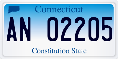 CT license plate AN02205