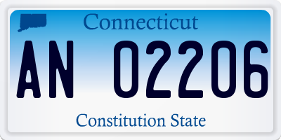 CT license plate AN02206