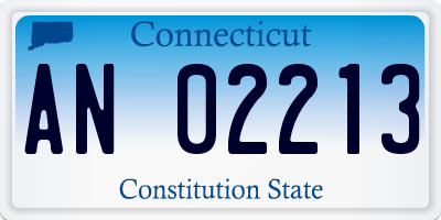 CT license plate AN02213