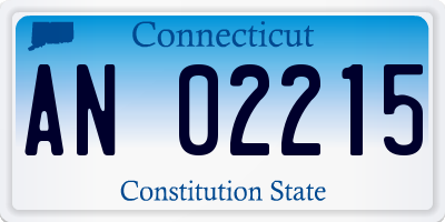 CT license plate AN02215