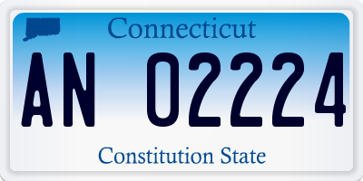 CT license plate AN02224