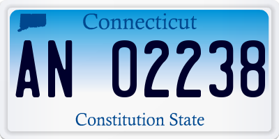 CT license plate AN02238